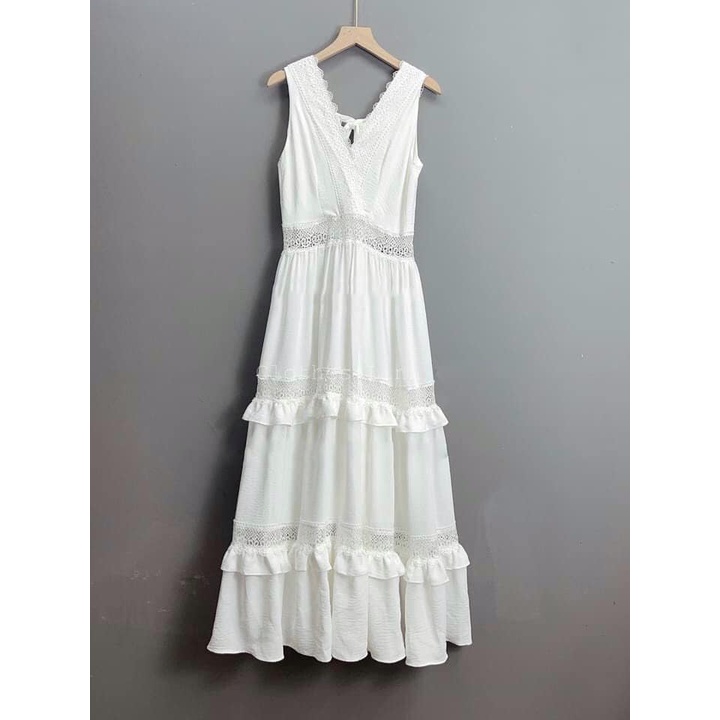 VÁY THÔ VIỀN REN TRẮNG