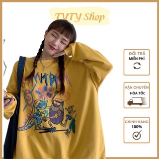 ❌[ Sale+ Hàng Loại 1 +Ảnh/Video thật] Áo Sweater In Khủng Long Bom Siêu Hot❌❌❌ SP000581