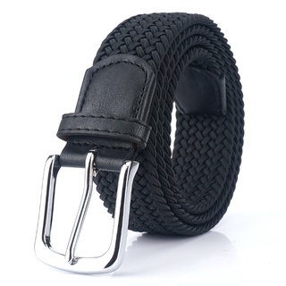 3.4cm Vải Co Giãn Thắt Lưng Nam Nữ Pin Khóa Vải Thắt Lưng Trẻ Học Sinh Dệt Vải Thắt Lưng