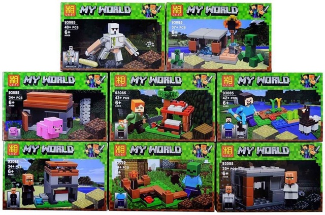 Lắp ráp xếp hình lego minecraft my world 93085 : Dân làng và người đá stone