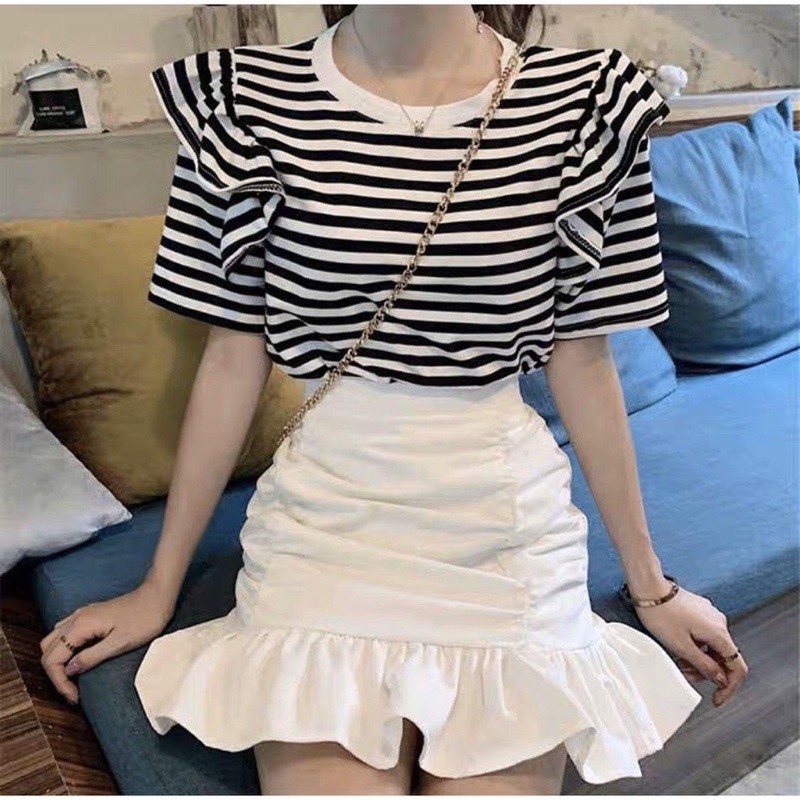 CHÂN VÁY ĐUÔI CÁ NHÚNG CẠP CAO ÔM BODY CÓ QUẦN TRONG
