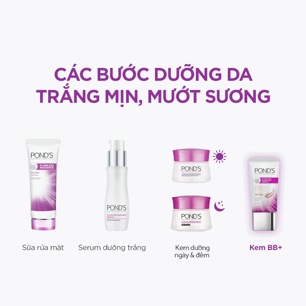 Kem trang điểm sáng da đều màu Pond's Flawless Radiance Derma+ 25g