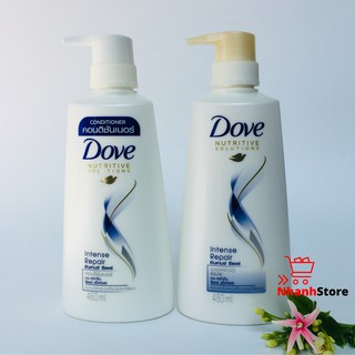 Dầu Gội Và Dầu Xả Chăm Sóc Tóc Dove Thái Lan 480ml