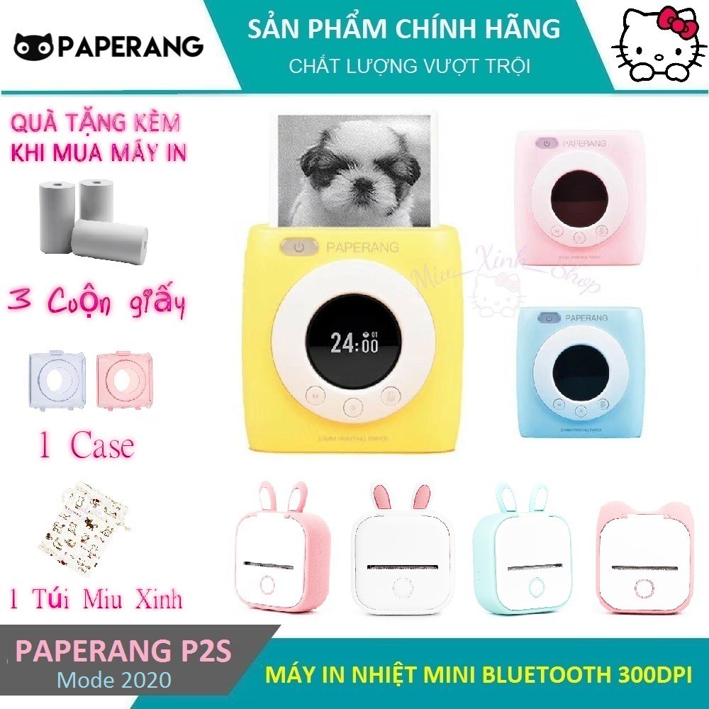 Chính hãng Paperang Máy in nhiệt mini bluetooth p1, p2, p2s peripage a6 a6s, poooli L1, L2 | BigBuy360 - bigbuy360.vn