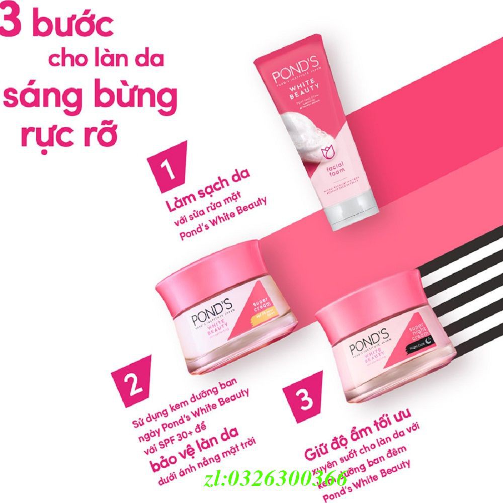 Kem Dưỡng Da 50g Ban Ngày Làm Trắng Hồng Rạng Rỡ Ponds White Beauty