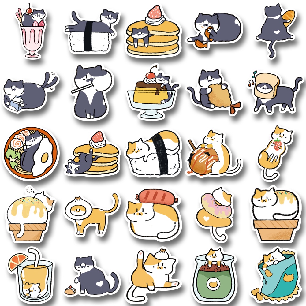 Bộ 50 Miếng Dán Trang Trí Laptop Chống Thấm Nước Họa Tiết Hoạt Hình Dễ Thương