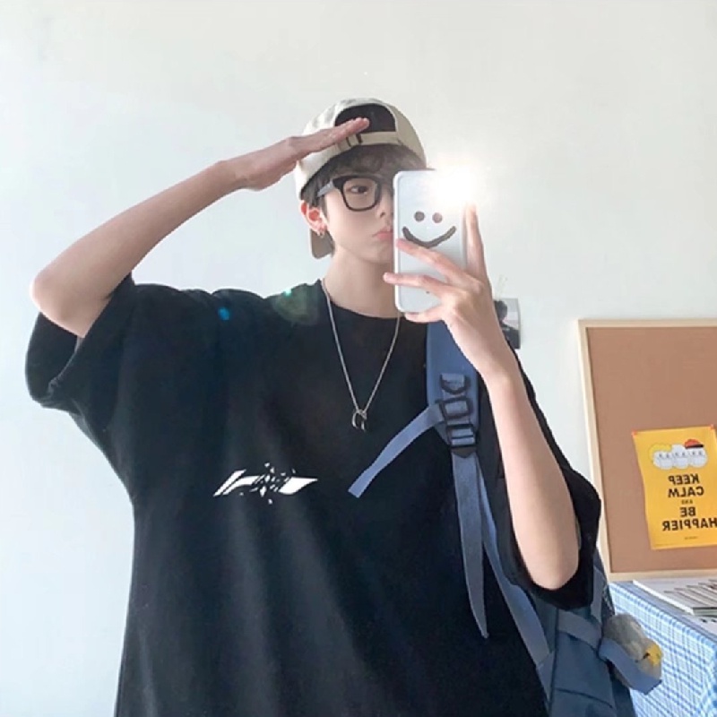 Áo Thun Tay Ngắn Dáng Rộng In Họa Tiết Thời Trang Mùa Hè Phong Cách Hàn Quốc Cho Nam