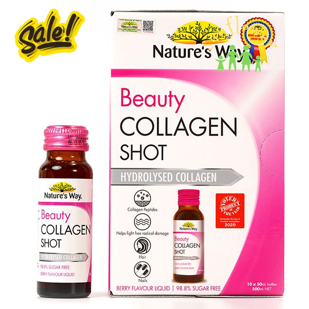 Collagen Dạng Nước Beauty Collagen Shot  10 ống giúp da săn chắc và chống chảy xệ
