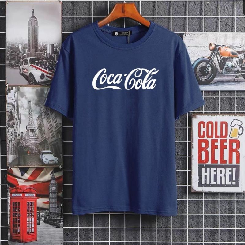 Coca-Cola Áo Thun Nam Tay Ngắn Cổ Tròn Có In Hình Thời Trang Phong Cách