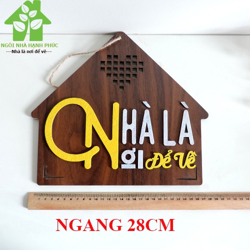 Bảng gỗ decor trang trí nhà cửa Mẫu BM_074 NHÀ LÀ NƠI ĐỂ VỀ