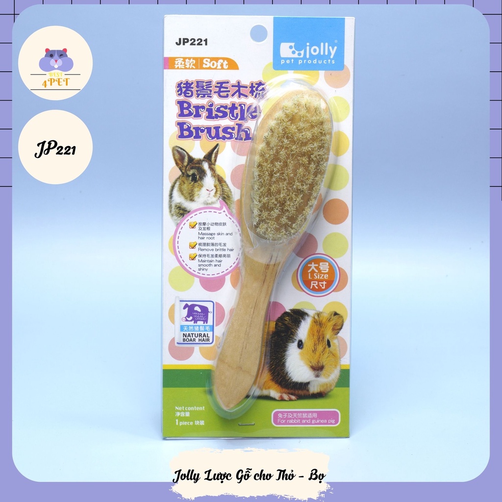 Jolly - Lược Gỗ cho Thỏ, Bọ...