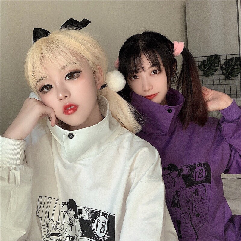 ÁO SWEATER 💕[Có Ảnh + Video Thật]💕 CỔ CAO TAY PHỒNG 💕 KIỂU DÁNG HOẠT HÌNH ANIME ✨ PHONG CÁCH NHẬT BẢN CỰC XINH