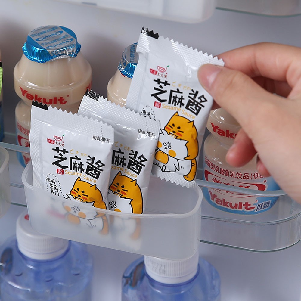 Set 2 hộp nhựa đựng đồ treo tủ lạnh tiện dụng