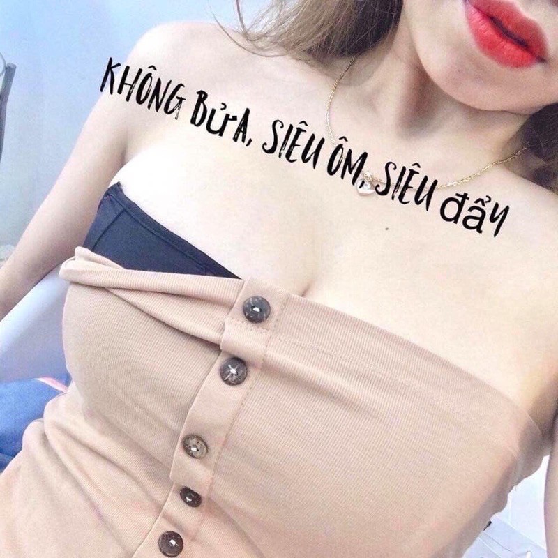 Áo Ngực Quây Có Gọng PINK Nữ Chống Tụt Vitoria's Cúp Ngang Nâng Đỡ Ngực Siêu Gọn, Mút Rời Nâng ngực A02