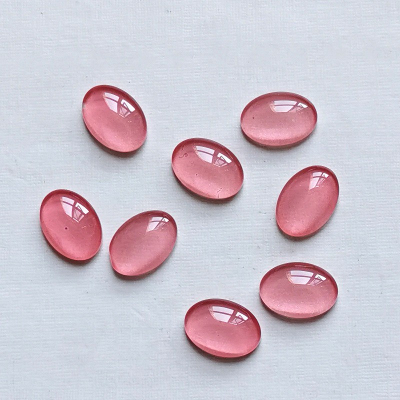 [Nguyên liệu làm trâm] 1 hạt đá dán đáy bằng oval 13*18mm