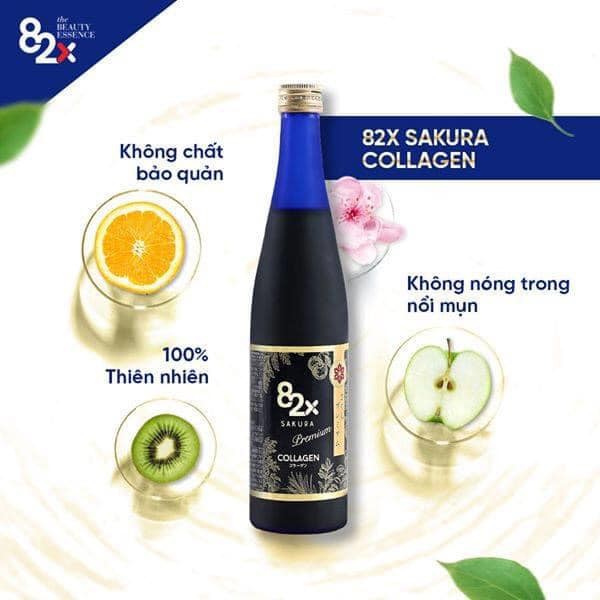 Nước uống đẹp da 82x Sakura Collagen 120000mg 500ml (Thực phẩm chức năng)