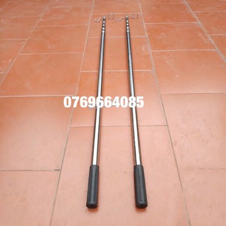 Sào bẫy chim treo lồng chim inox nano tặng kèm móc