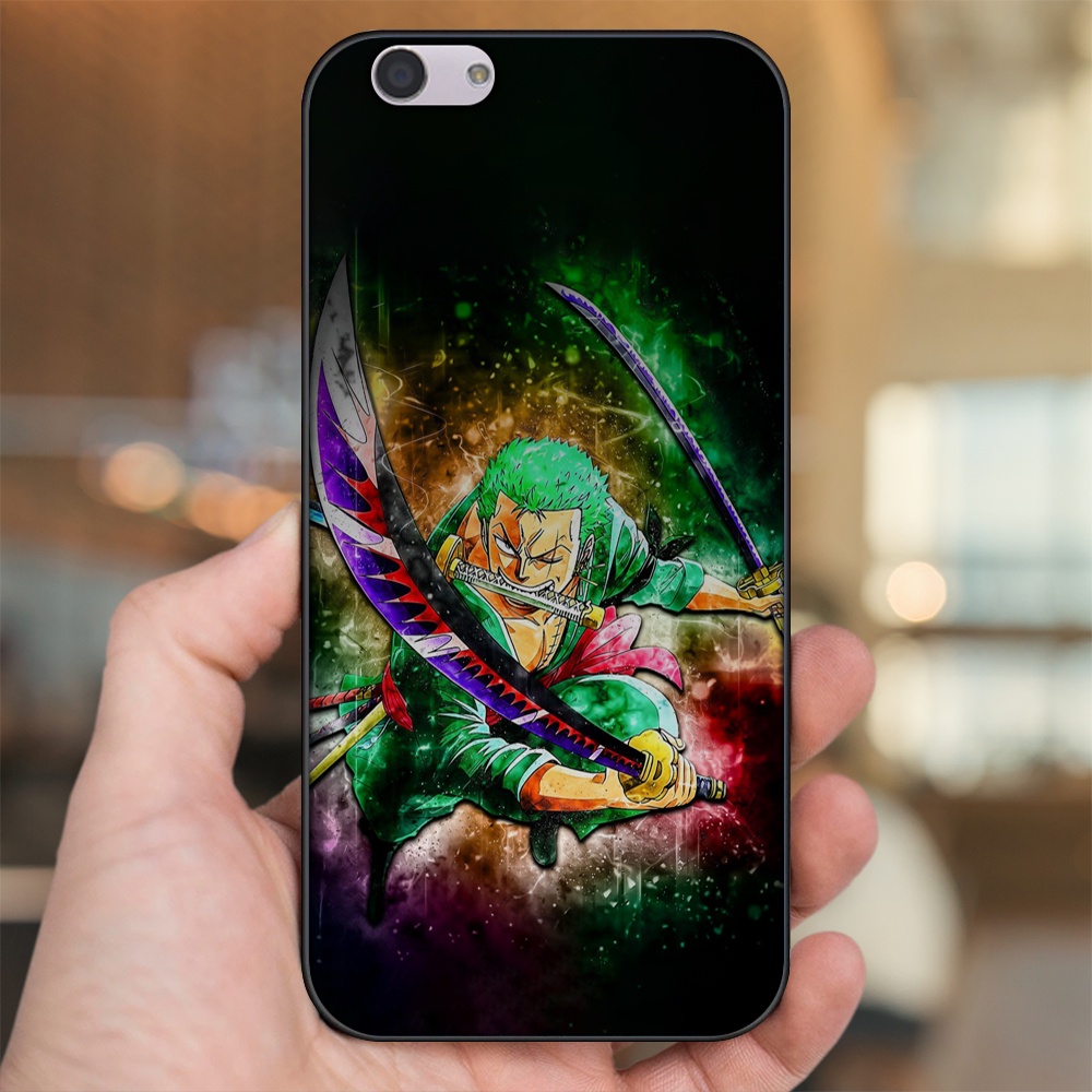Ốp lưng Oppo F1s, F3, F3 Plus viền đen in hình Zoro One Piece