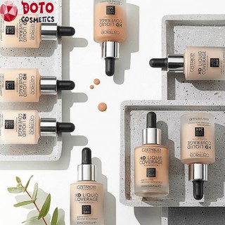 Kem nền Catrice 🍓FREESHIP🍓 HD 24h Liquid  Coverage Foundation Che Phủ Tốt, Kiềm Dầu