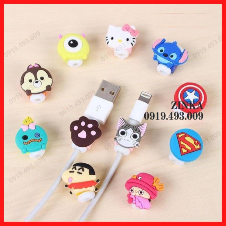 Nút Gắn Bảo Vệ Dây Tai Nghe, Cáp Sạc Hình Thú Cute