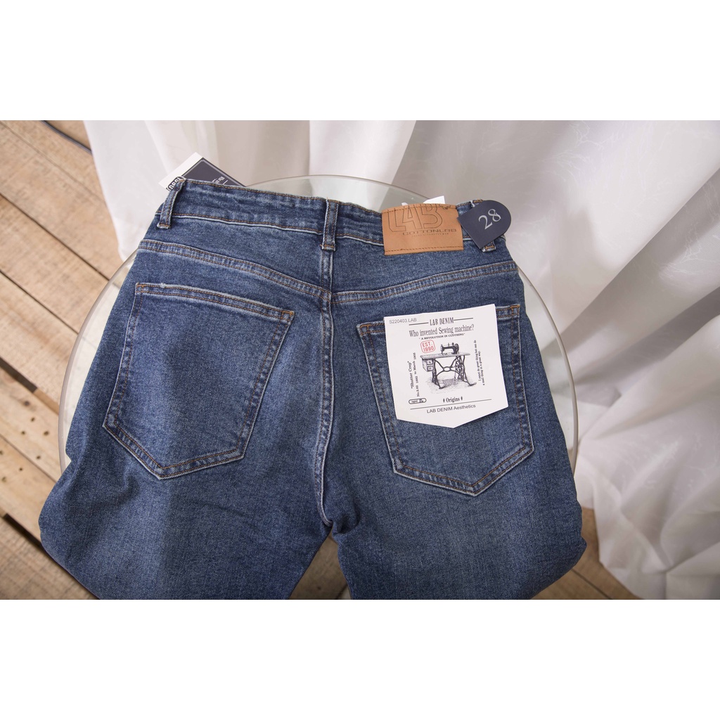 Quần jean nam xanh vintage - Lab220403