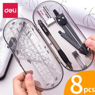 Bộ thước kẻ compa chuyên, cái thước kẻ Bộ đồ dụng học toán hình cho học sinh thước vẽ hình học đa năng, dụng cụ học tập