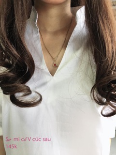 👚Áo Sơ Mi cổ V phối cúc sau 😍