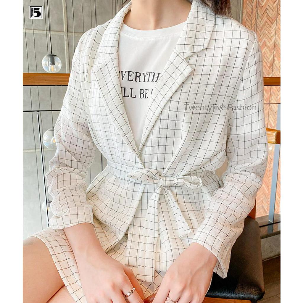 Áo vest nữ kẻ caro Twentyfive TV15