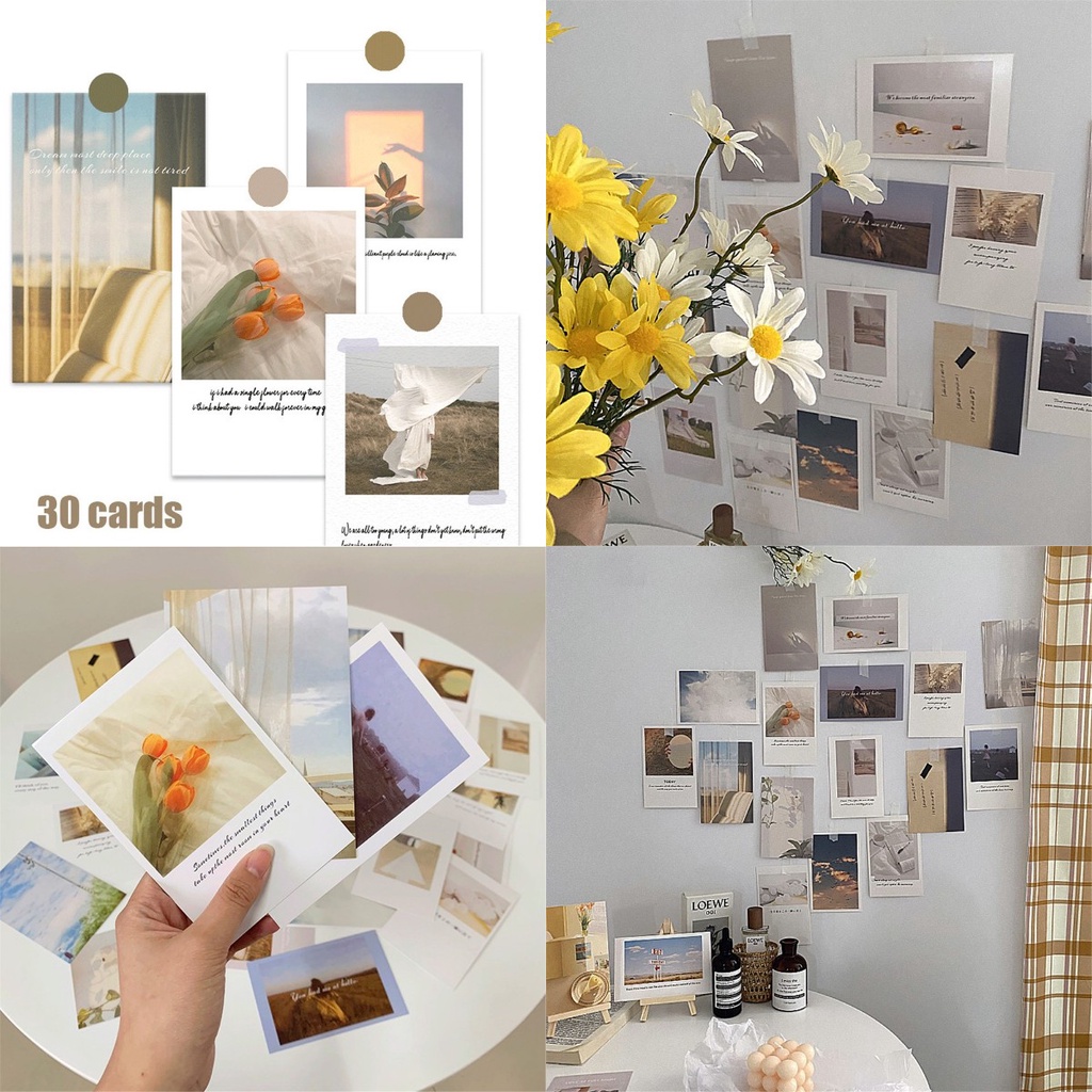 Set 30 Tấm Bưu Thiếp Trang Trí Tường