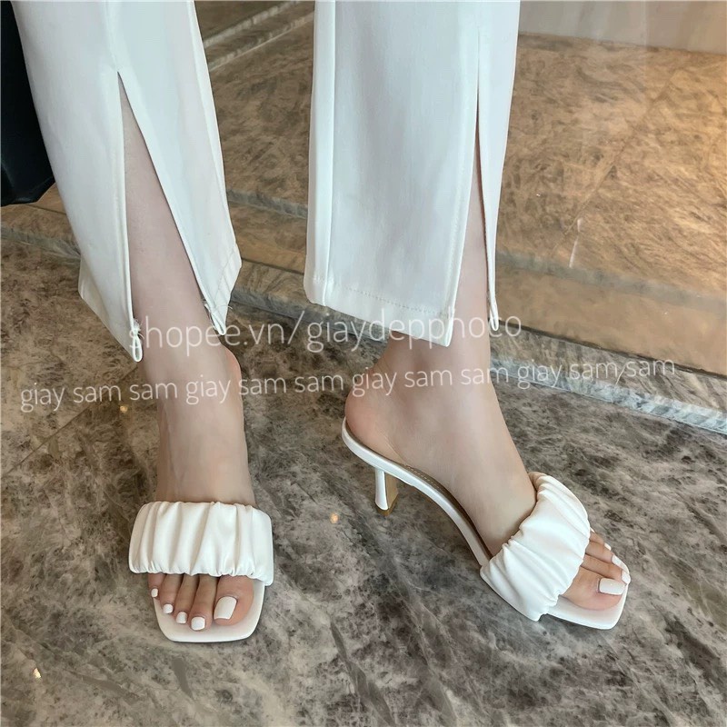 (HÀNG LOẠI 1) Guốc Nữ Cao Gót Quai Nhun Kiểu Dáng Công Sở Cực Xinh