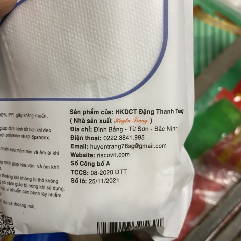 Túi 10 cái khẩu trang KF94 cá kháng khuẩn 4D ôm sát mặt lọc bụi bẩn màu trắng, màu xanh