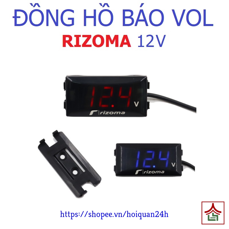 Đồng Hồ Báo Vol Rizoma Bản Cao Cấp 12v Cho Xe Máy