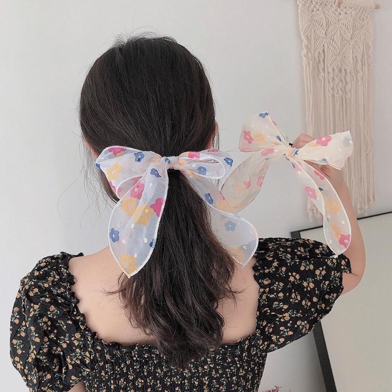 We Flower Dây Cột Tóc Ruy Băng Thắt Nơ Nhiều Màu Phong Cách Hàn Quốc Thời Trang Cho Nữ