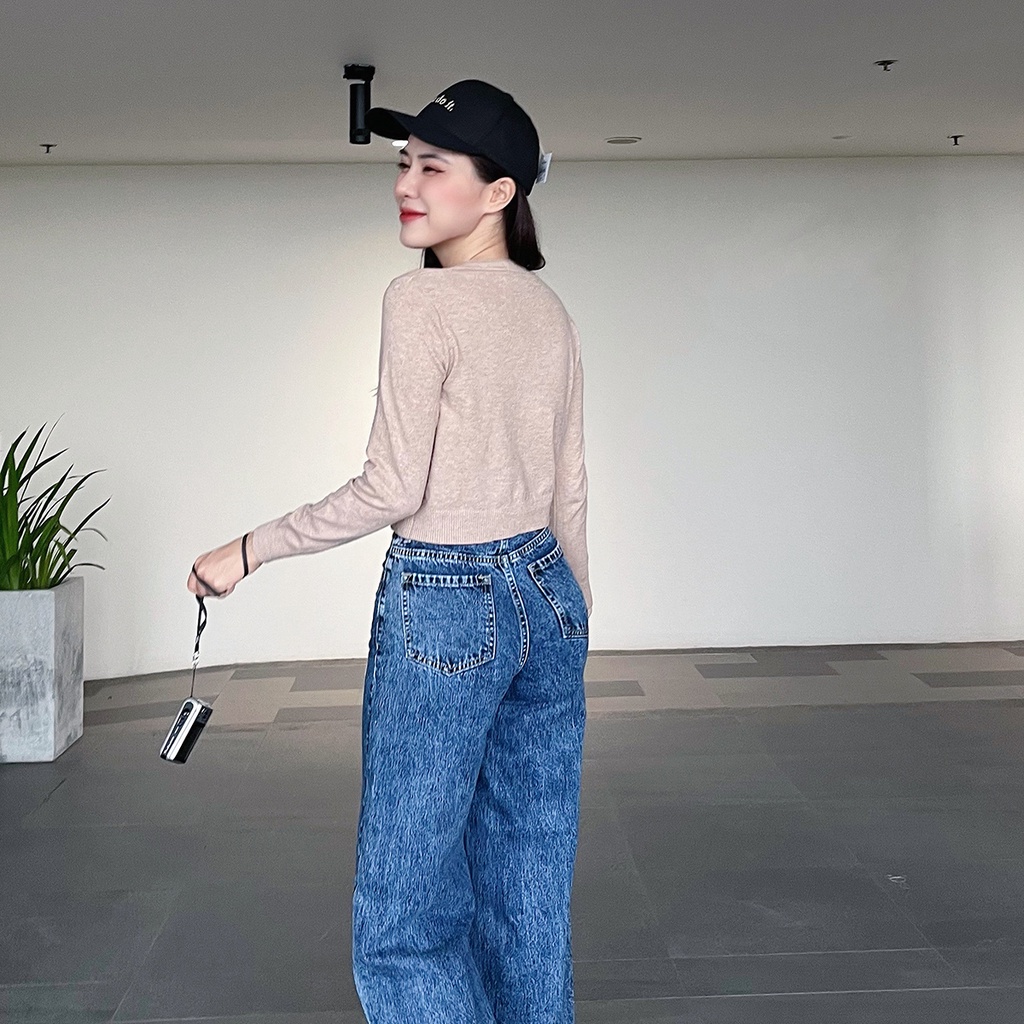 Áo Cardigan Len Croptop Nữ, Dáng Lửng Cổ V MIRABOZZI Thiết Kế Trẻ Trung, Chất Liệu Thoáng Mát, Đường May Tỉ Mỉ MCAR002