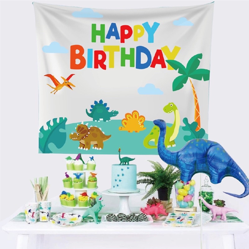 Phông vải treo từơng trang trí sinh nhật Happy birthday size 90 x 90 cm
