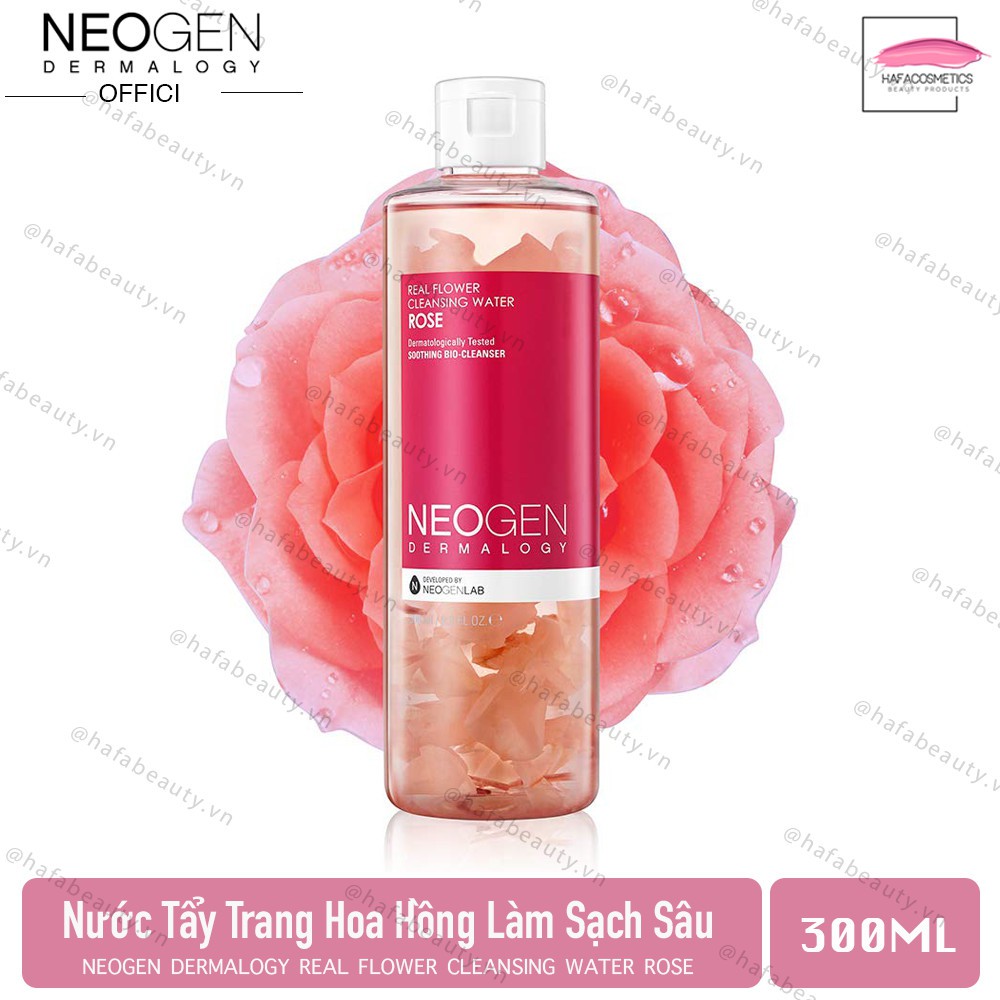 [Date 09/2022]Nước Tẩy Trang Hoa Hồng Làm Sạch Sâu, Siêu Cấp Ẩm Neogen Dermalogy Real Flower Cleansing Water Rose 300ml