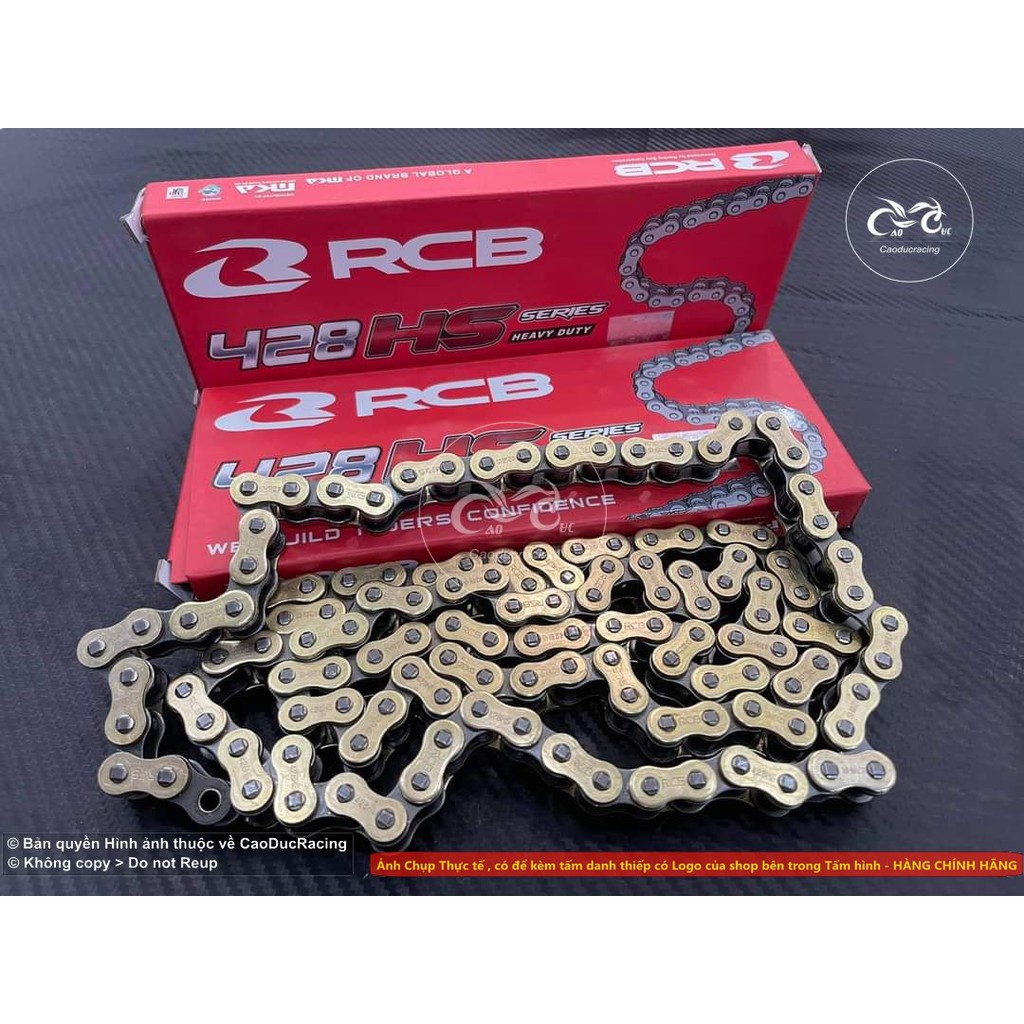 Sên sích RCB 428HS 132L mắt sên chính hãng Racingboy sên vàng (không phốt)