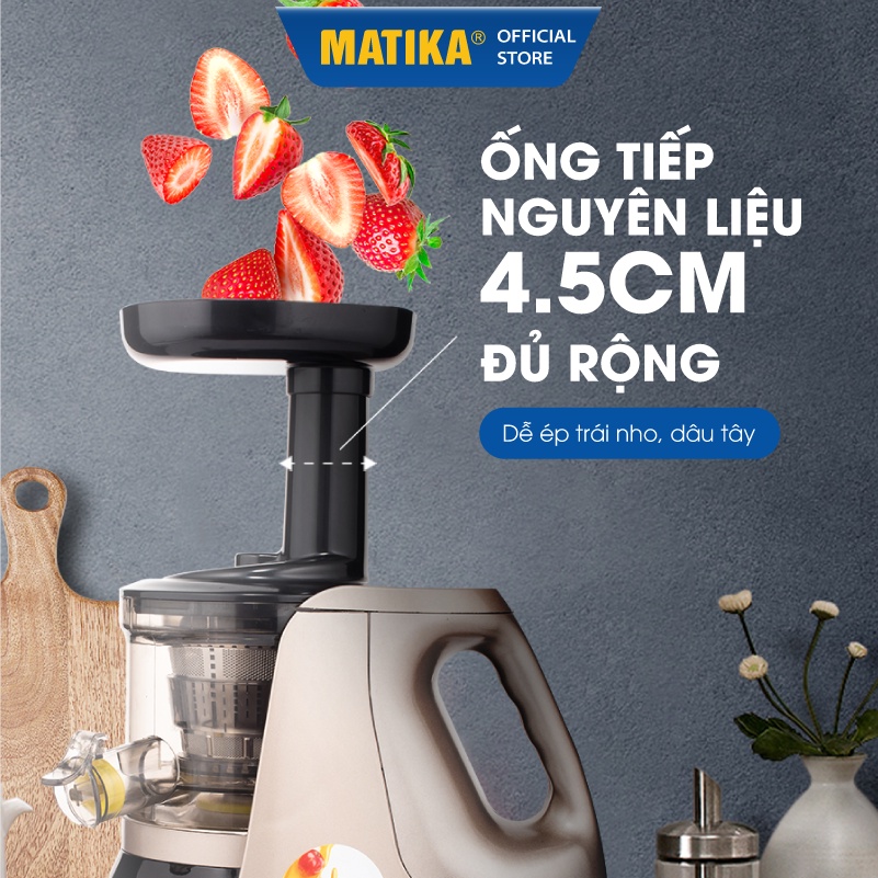 [Mã BMBAU300 giảm 10% đơn 499K] Máy Ép Chậm MATIKA 0.5L 150W MTK3235