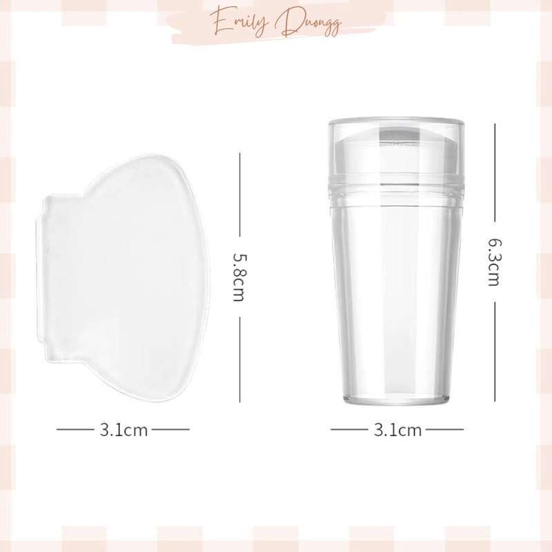 Con dấu nail, đầu in móng kèm thanh gạt