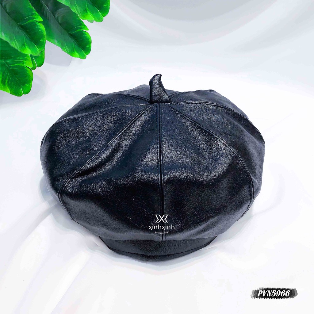 Mũ nồi Beret da lì - Xinh Xinh Accessories