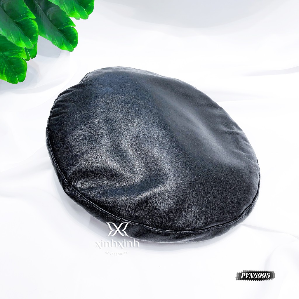 Mũ nồi Beret da trơn cao cấp phong cách Hàn Quốc NoBrandFemaleLeather