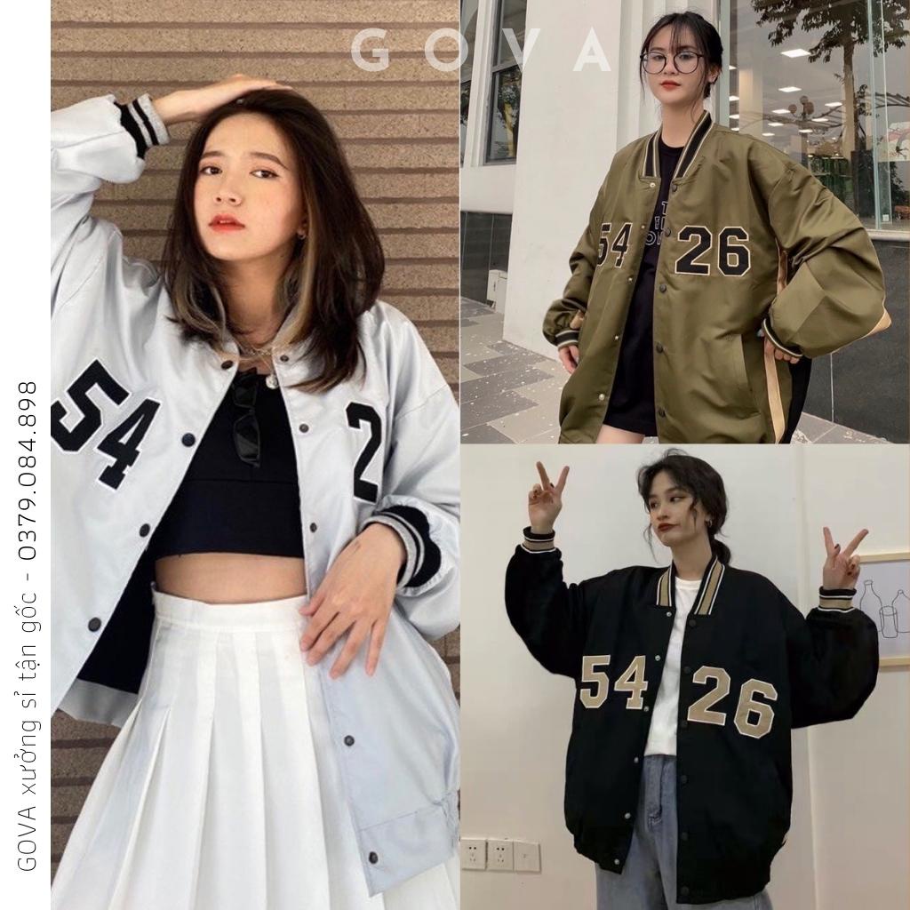 Áo khoác bomber dù 5426 nam nữ form rộng Unisex 2 lớp Chống Nắng Siêu Hot ulzzang Jacket Bomber GOVA