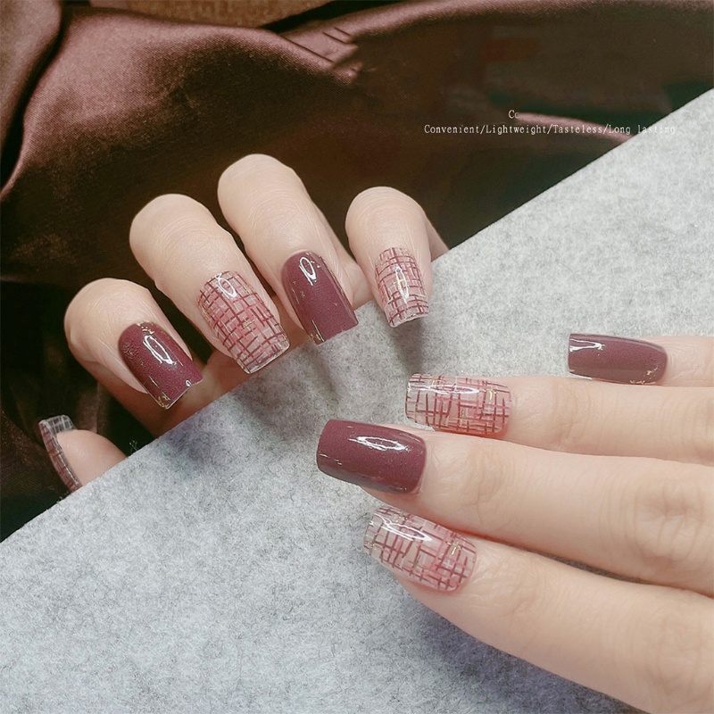 Set 24 Miếng Dán Trang Trí Móng Tay Che Phủ Toàn Diện Kỳ Nghỉ