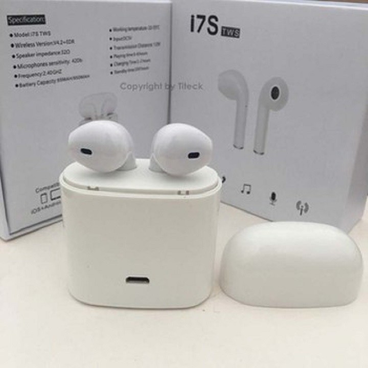 Tai nghe Bluetooth Earpods i7s hàng loại 1 nghe nhạc cực hay- Hàng chính hãng