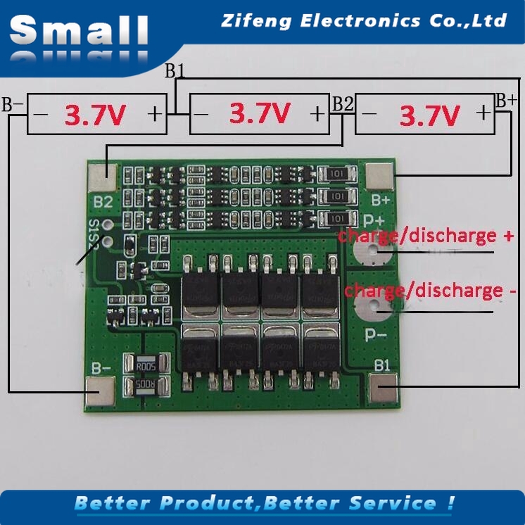 Bo Mạch Cân Bằng 3s 25A Lithium Ion 18650 Bms Pcm