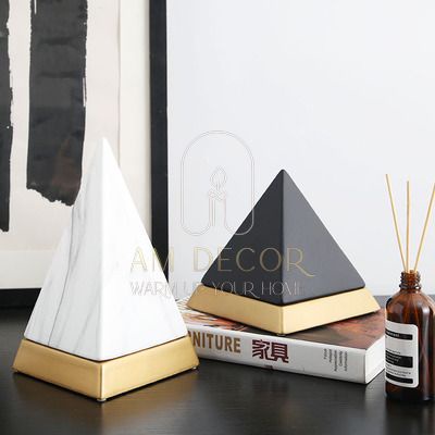 Kim tự tháp gốm men Bắc Âu decor trang trí tủ TV, phòng khách sang trọng - AM Decor