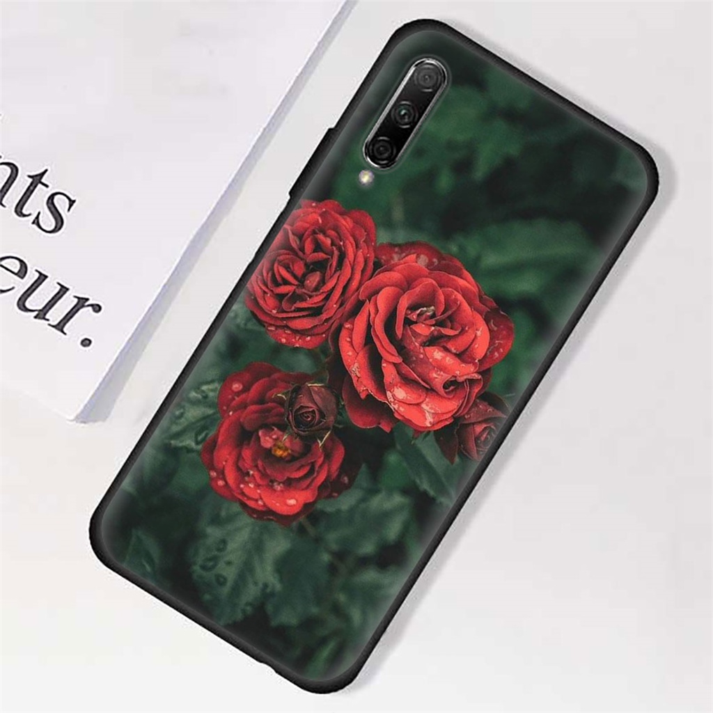 Ốp Điện Thoại Họa Tiết Hoa Hồng Đỏ Xinh Xắn Chống Rơi Cho Huawei Nova 2i 3 3i 4E 5T 2 Lite Y7 Y9 Prime 2019 Kk26