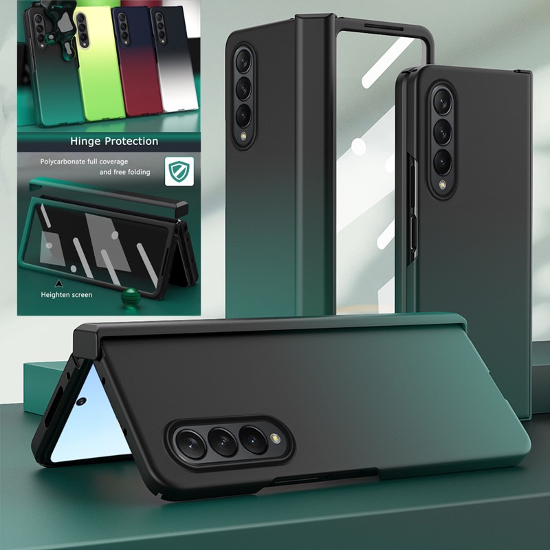 Ốp lưng Samsung Galaxy Z Fold 4 Gradient có bản lề Bảo vệ màn hình phía trước Vỏ giáp gấp Vỏ điện th