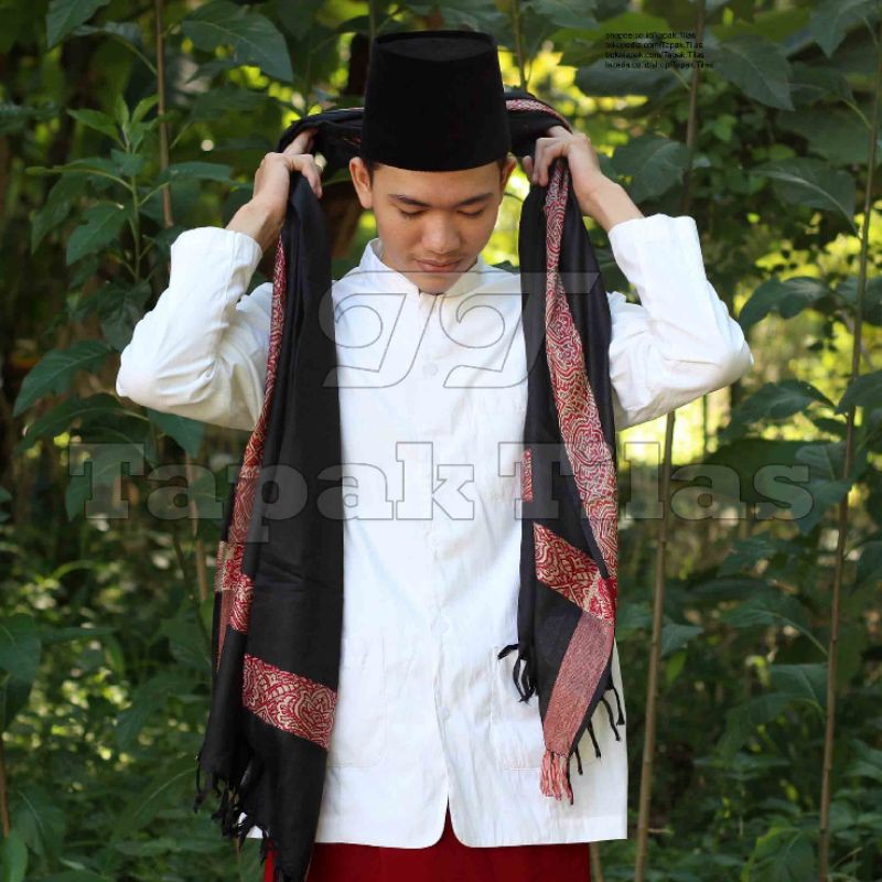 Đen Khăn Turban Vải Cashmere Màu Đen Làm Thủ Công Phong Cách Ấn Độ