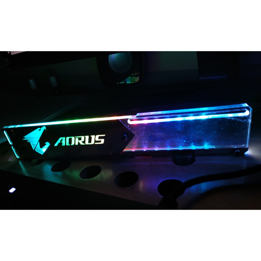 [Mã 1911ELSALE hoàn 7% đơn 300K] Giá Đỡ VGA Alumium Iron (RainbowLED ) LED đồng Coolmoon (Card VGA màn hình) | BigBuy360 - bigbuy360.vn